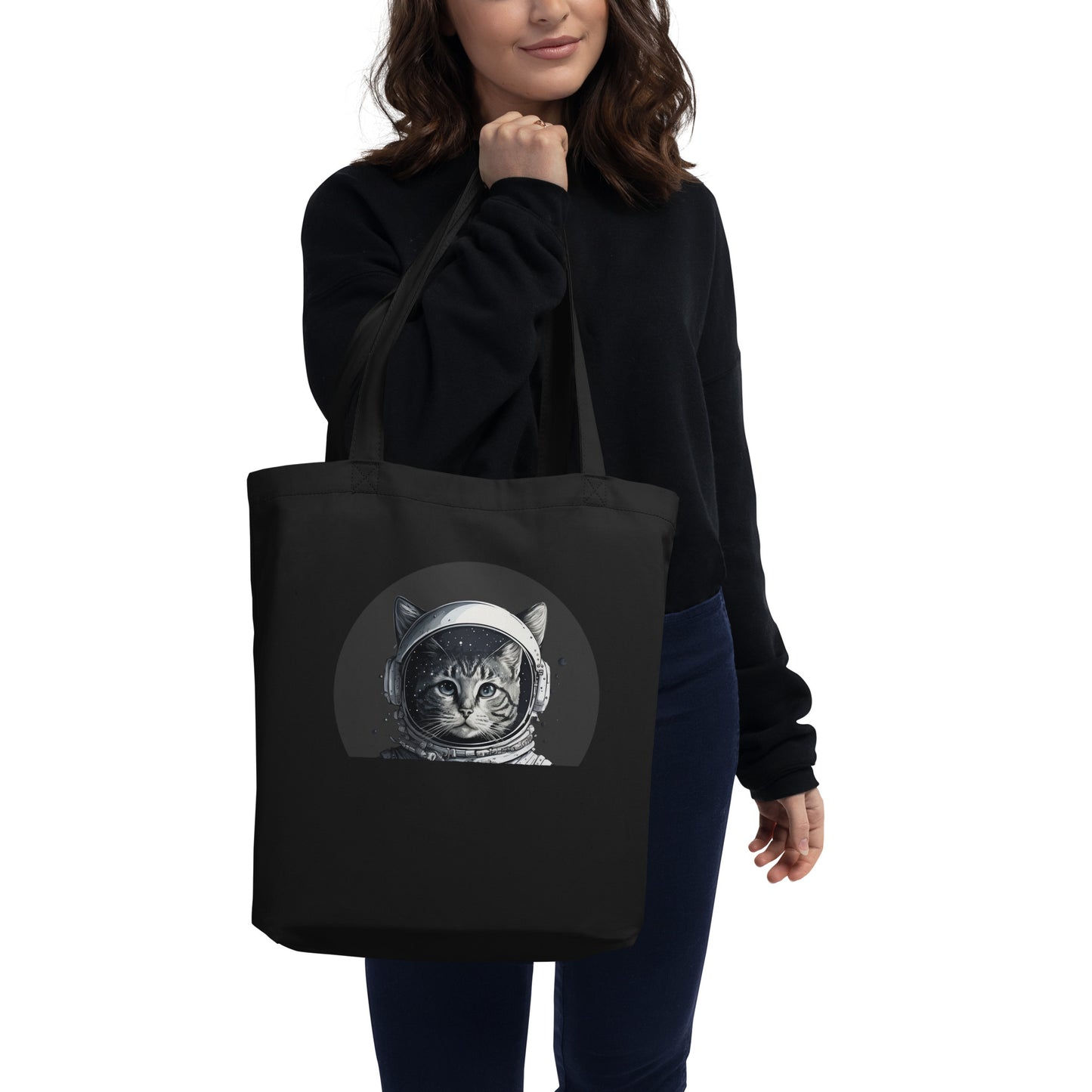 Space cat Eco Tote Bag