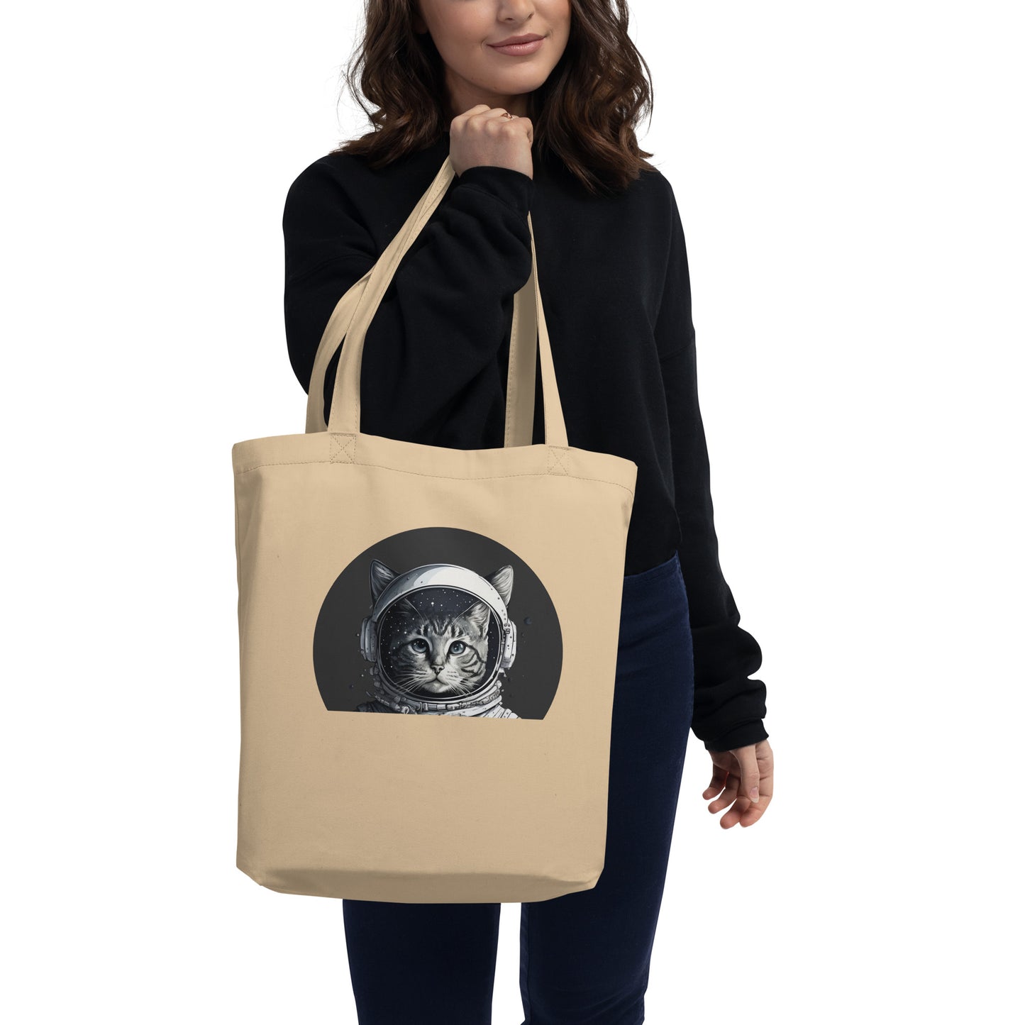 Space cat Eco Tote Bag