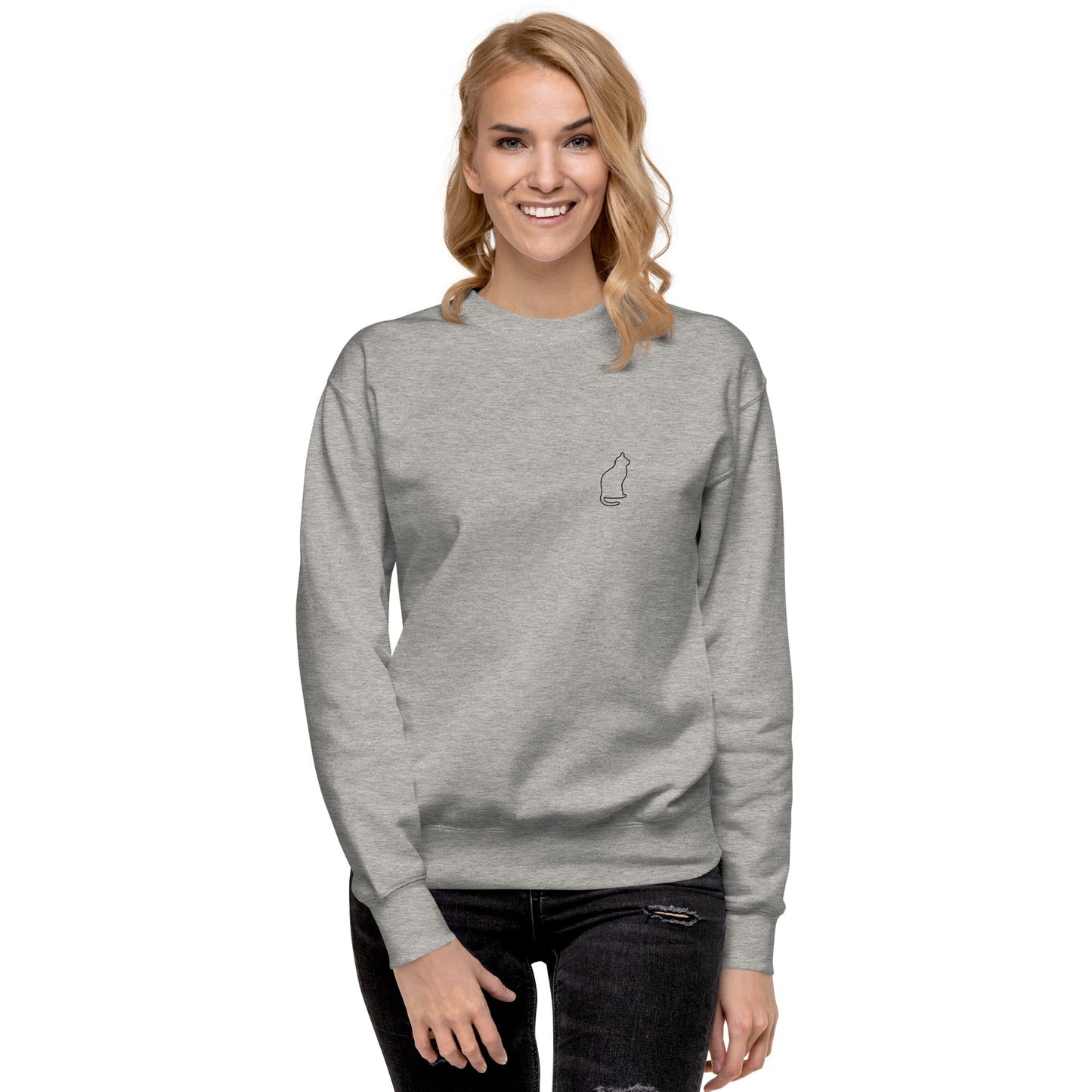 Cat Silhouette Unisex Premium Sweatshirt