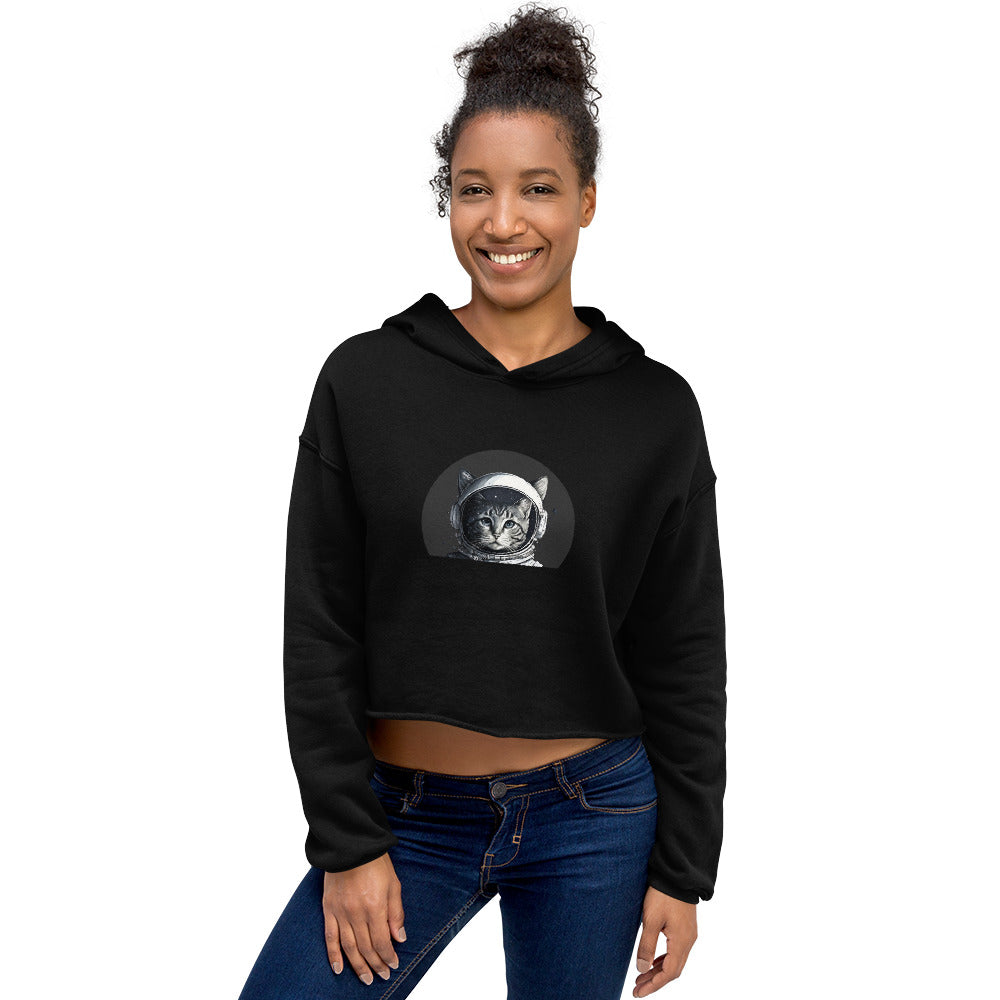 Space cat Crop Hoodie