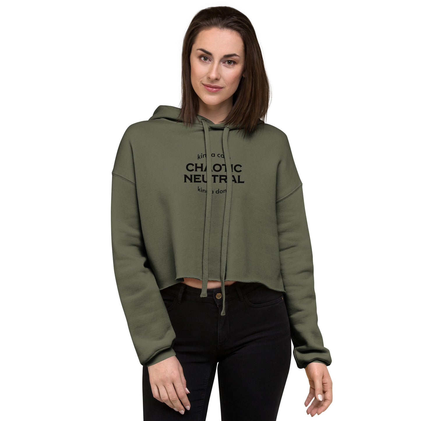 Chaotic neutral Crop Hoodie