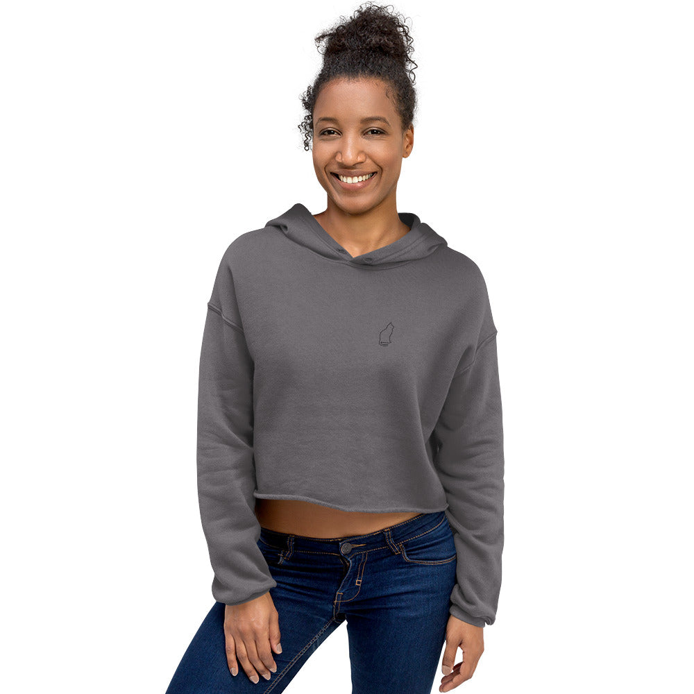 Cat Silhouette Crop Hoodie