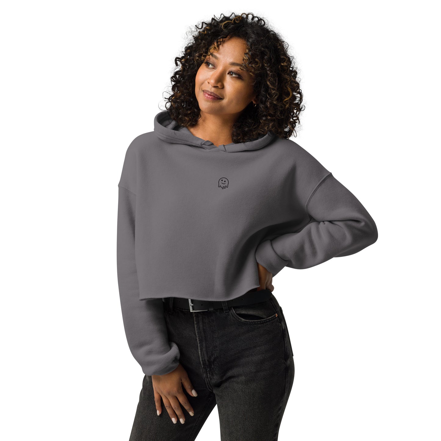 Ghost smelting Crop Hoodie