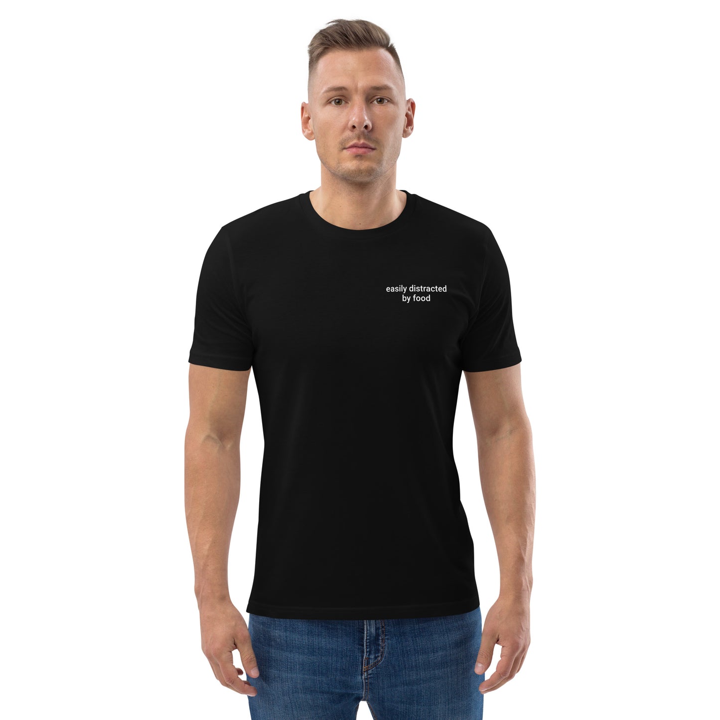 Distracted Food Unisex organic cotton t-shirt