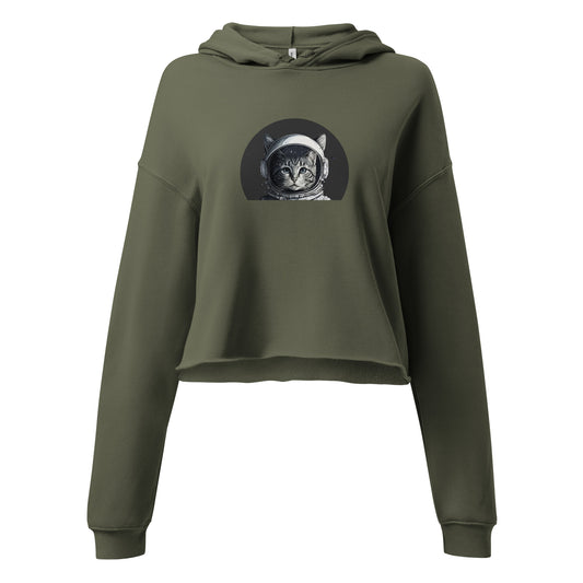 Space cat Crop Hoodie