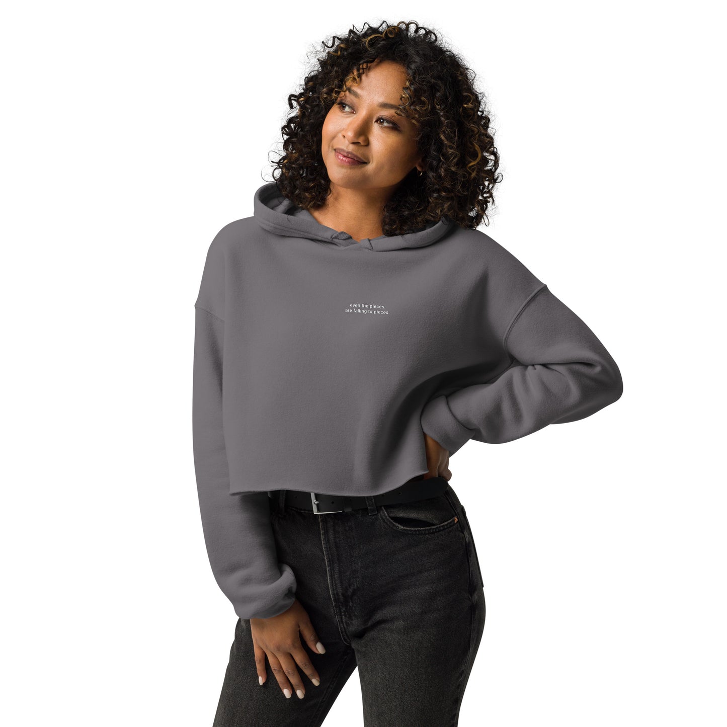 Even the Pieces Crop Hoodie